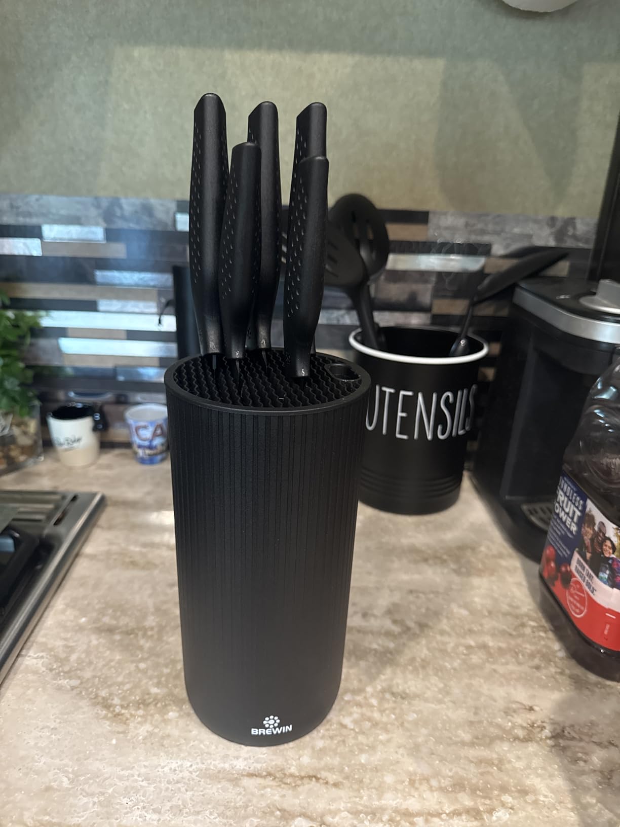 Brewin Knife Set, 8PC Kitchen Knife Set with Universal Block and Scissors customer photo 1