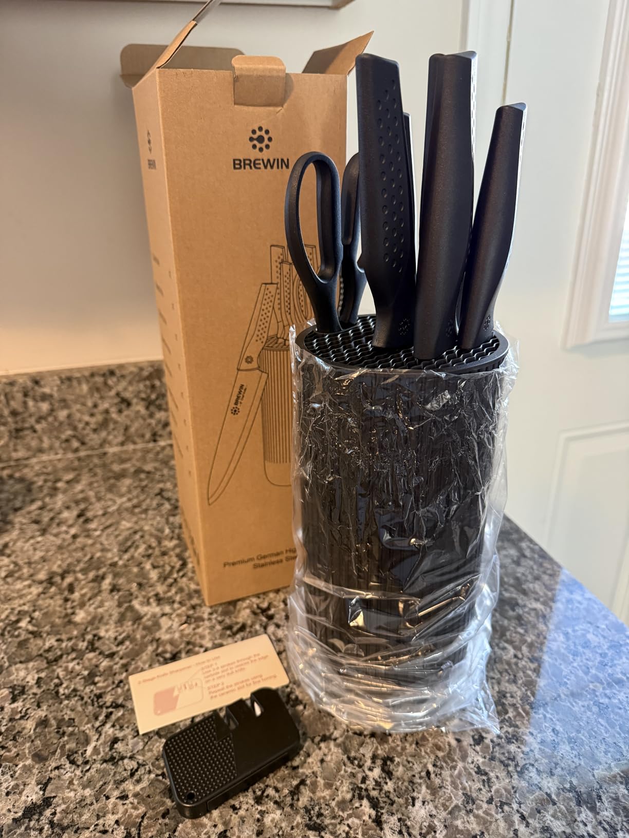 Brewin Knife Set, 8PC Kitchen Knife Set with Universal Block and Scissors customer photo 2
