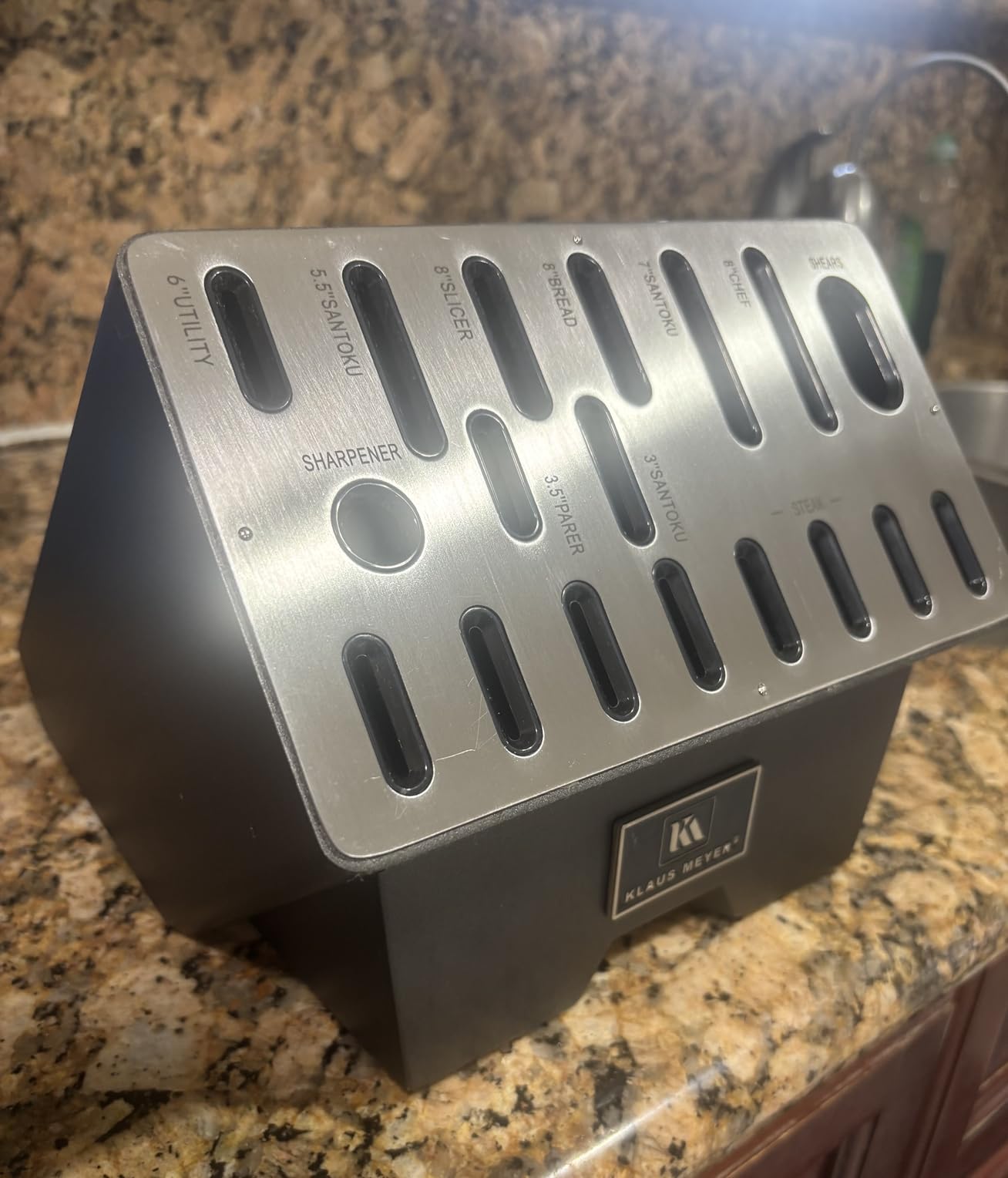 Klaus Meyer Stahl 19-Piece German Steel Kitchen Knife Block Set (Black) customer photo 2