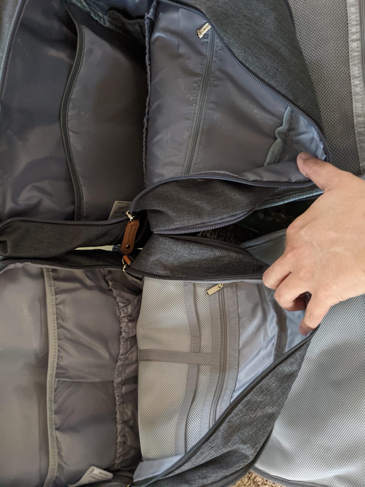 BabbleRoo Extra Large Diaper Bag Backpack, Expandable Baby Bag with Up to 50% More Capacity - Travel Essentials Baby Bag Tote with Changing Pad, Stroller Straps & Pacifier Case - Unisex, Dark Gray customer photo 2