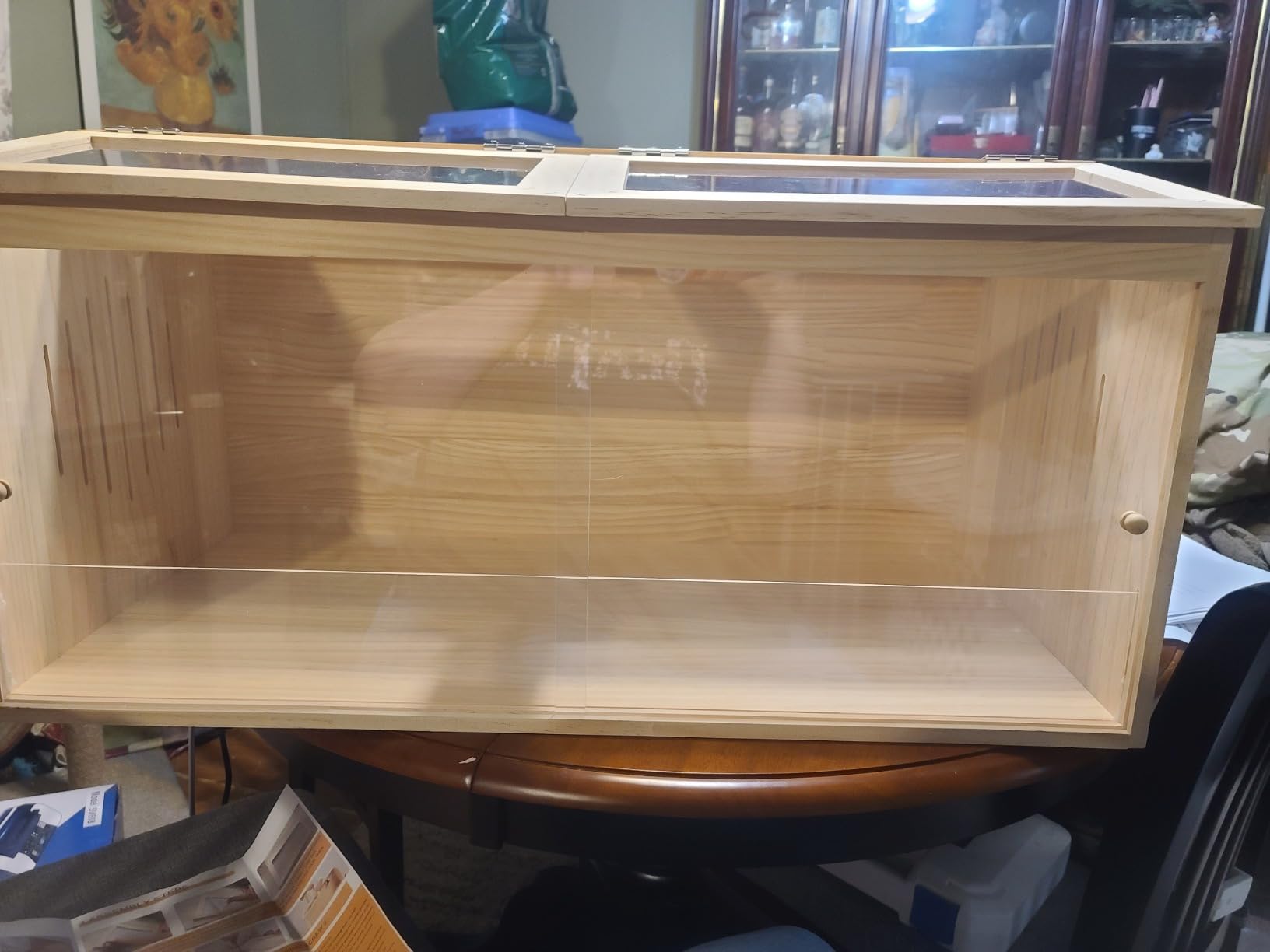 Large Wooden Chicken Brooder Box with Bulb Set and Thermometer - Brooder Box for Chicks Indoor Accommodates Up to 12 Chicks - Ideal for Chickens, Ducks, Quails, Hamsters, and Lizards(32x16x16 Inches) customer photo 2
