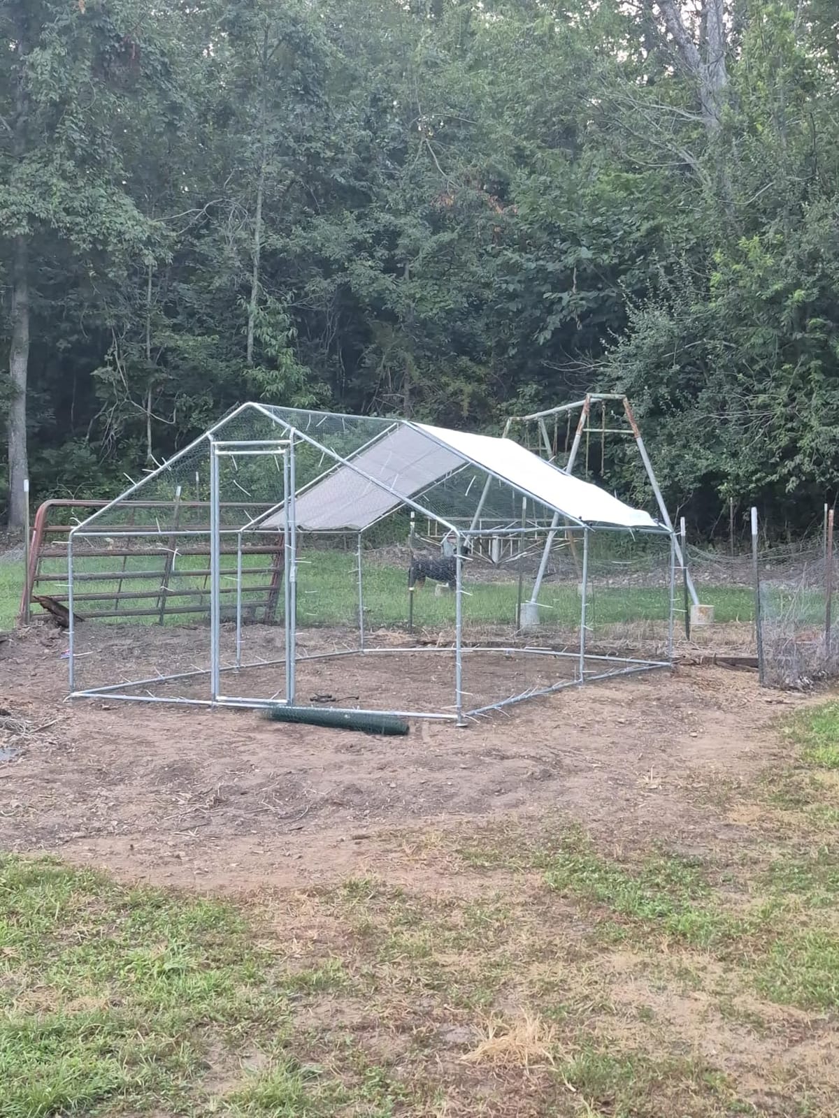 HEYTOWN Large Metal Chicken Coop Chicken Pen with Water-Resident and Anti-UV Cover Walk-in Poultry Cage Chicken Runs for Yard with Cover Duck Rabbit Dog House Outdoor customer photo 1