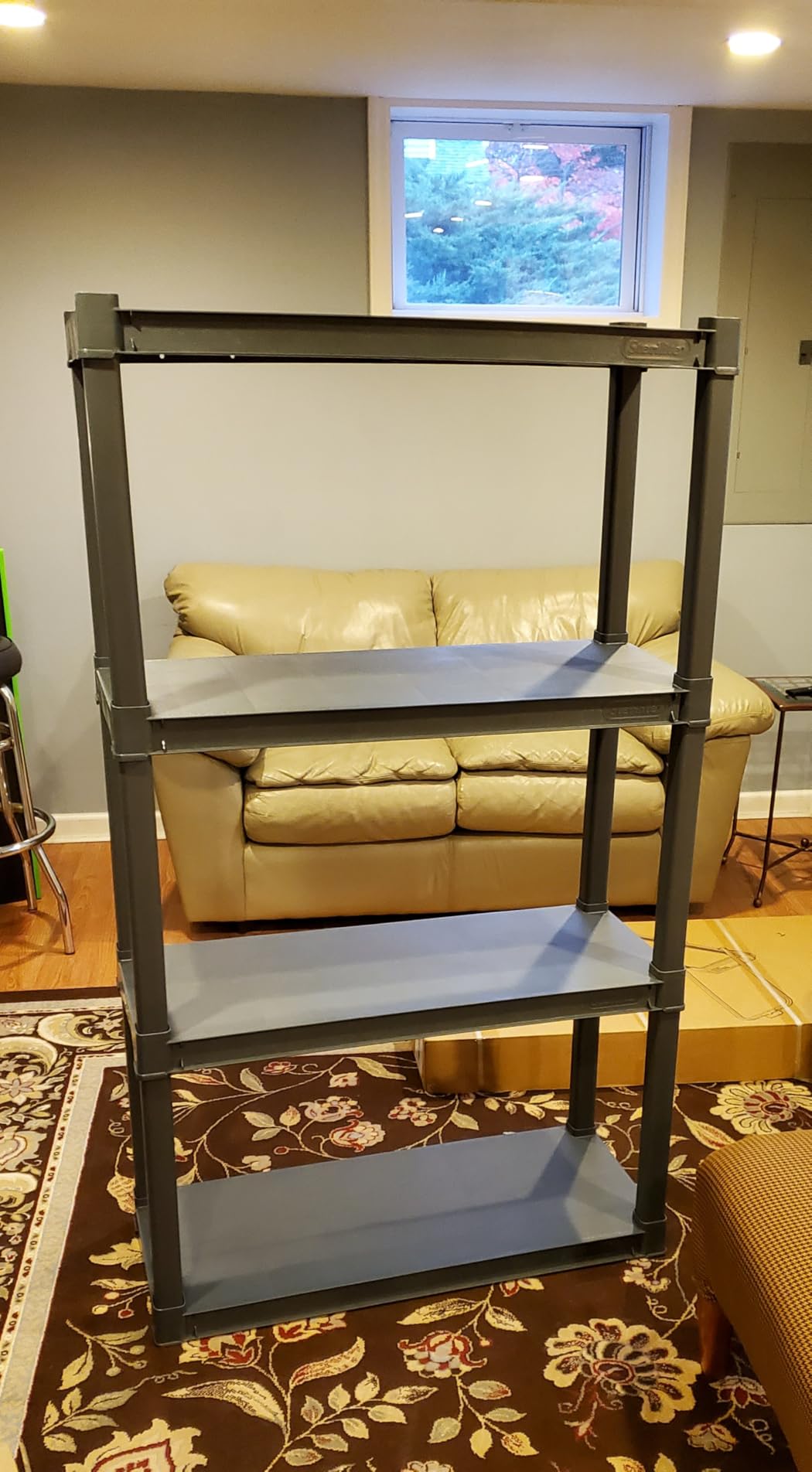 Sterilite 4 Shelf Unit, Heavy-Duty Plastic Utility Storage Rack, 2-Pack customer photo 1