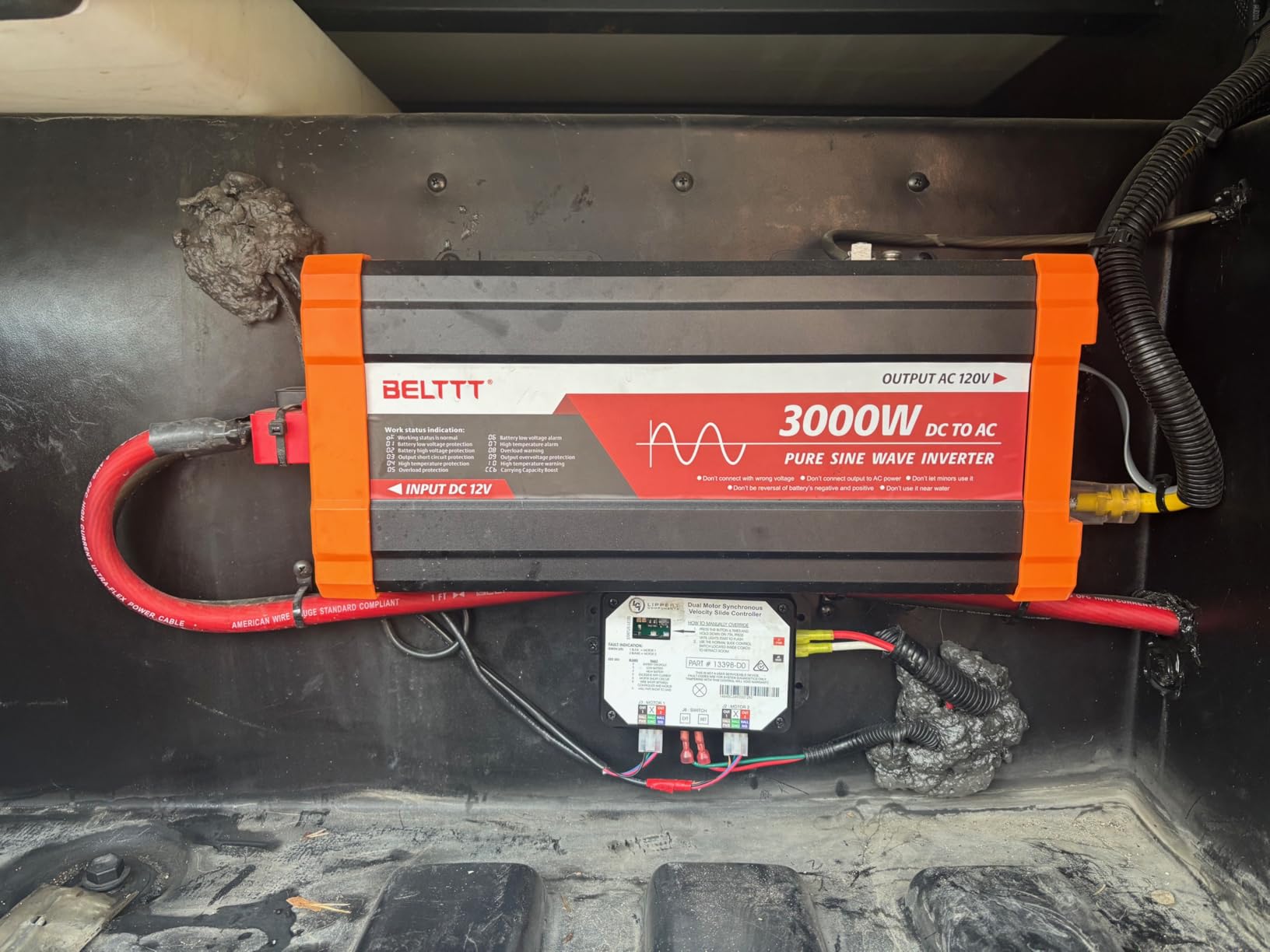 BELTTT 3000W Pure Sine Wave Inverter 12V DC to 120V AC, 6000W Peak customer photo 2
