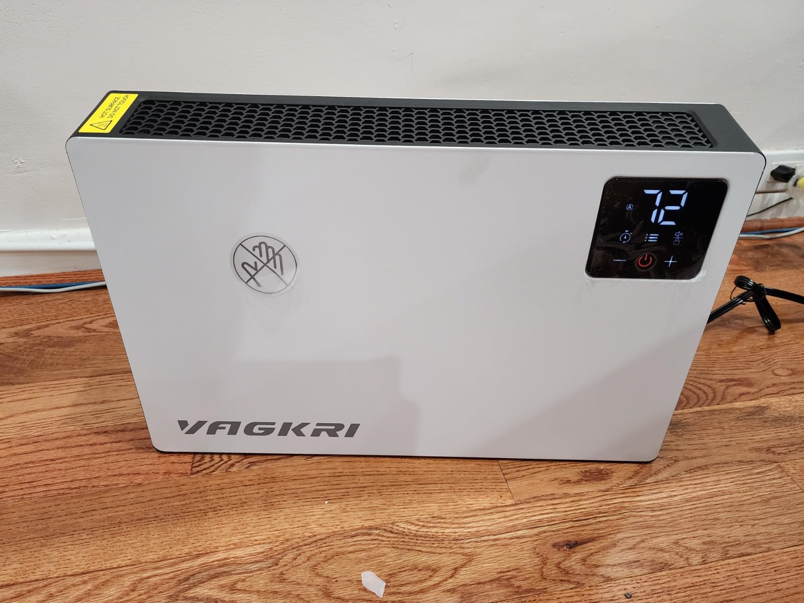 VAGKRI Quiet Electric Space Heater, Wall Mounted Heater 1500W Fast Heating with Remote, 3 Heating Modes, 24H Timer, Indoor Heaters with Stand Base for Bathroom, Bedroom, Living Room, Office customer photo 1