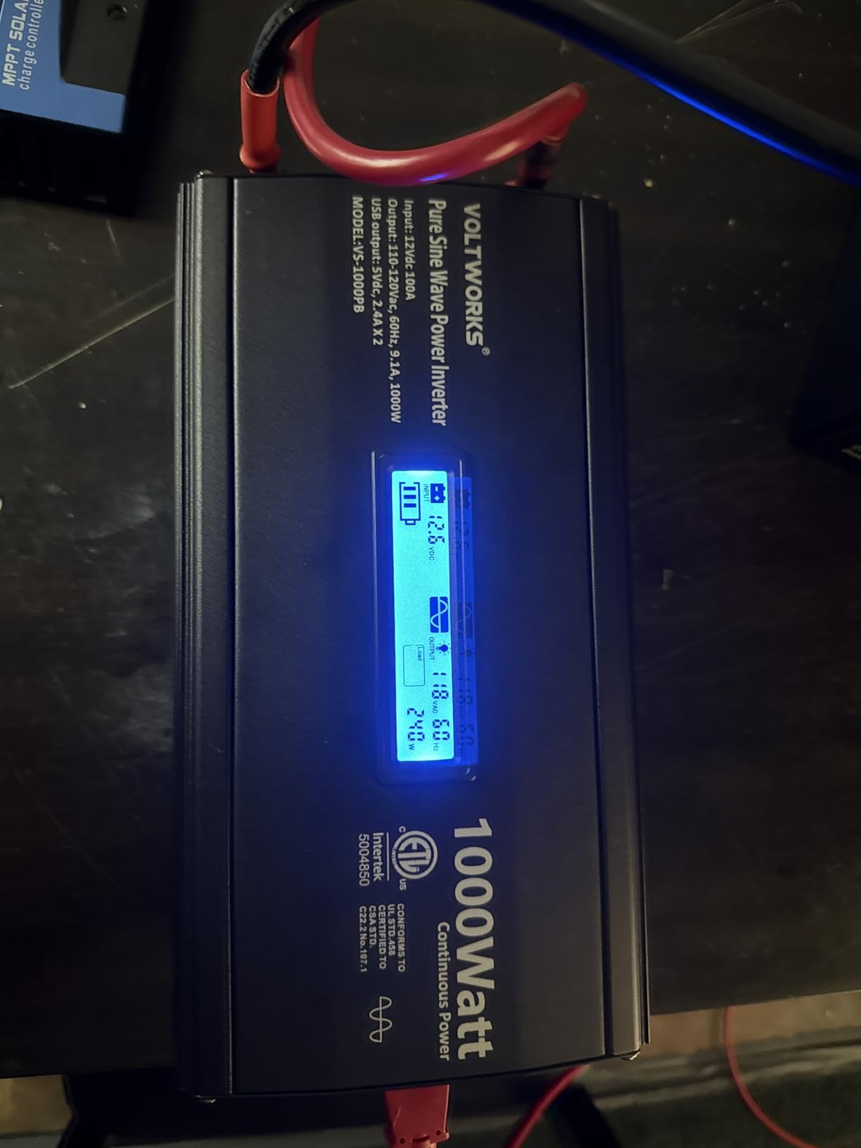 2000 Watt Pure Sine Wave Inverter 12V to 110V 120V AC, 4100W Surge customer photo 1