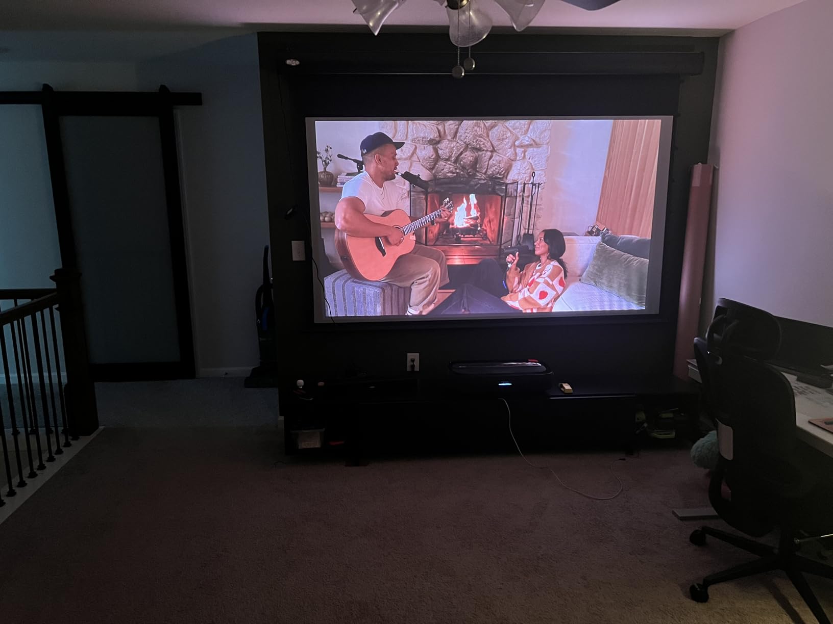 Hisense PL2, Ultra Short Throw Home Theater Laser Projector, 80” – 150”, 4K UHD, 2,700 Lumens, 3000:1 Contrast, Dolby Vision & Atmos, 3D, Google TV, WIFI 6E customer photo 2