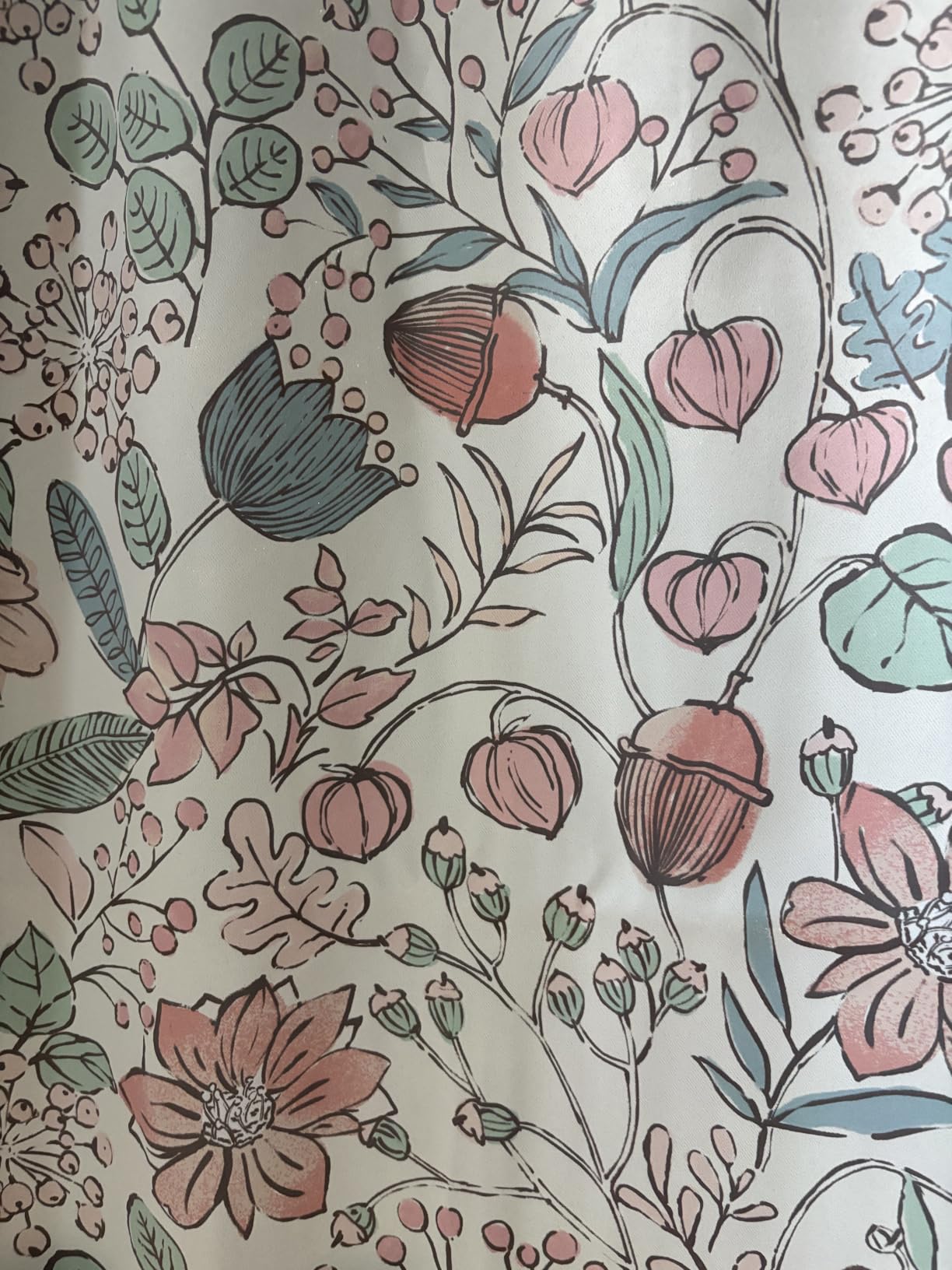 Vangao Pink Floral Blackout Curtains for Kids 84 Inches Long 2 Panels customer photo 1