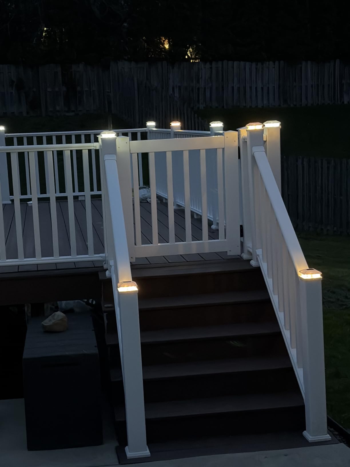 NIORSUN Solar Post Cap Lights,4x4 Post Solar Light Cool White,White 12 Pack customer photo 1