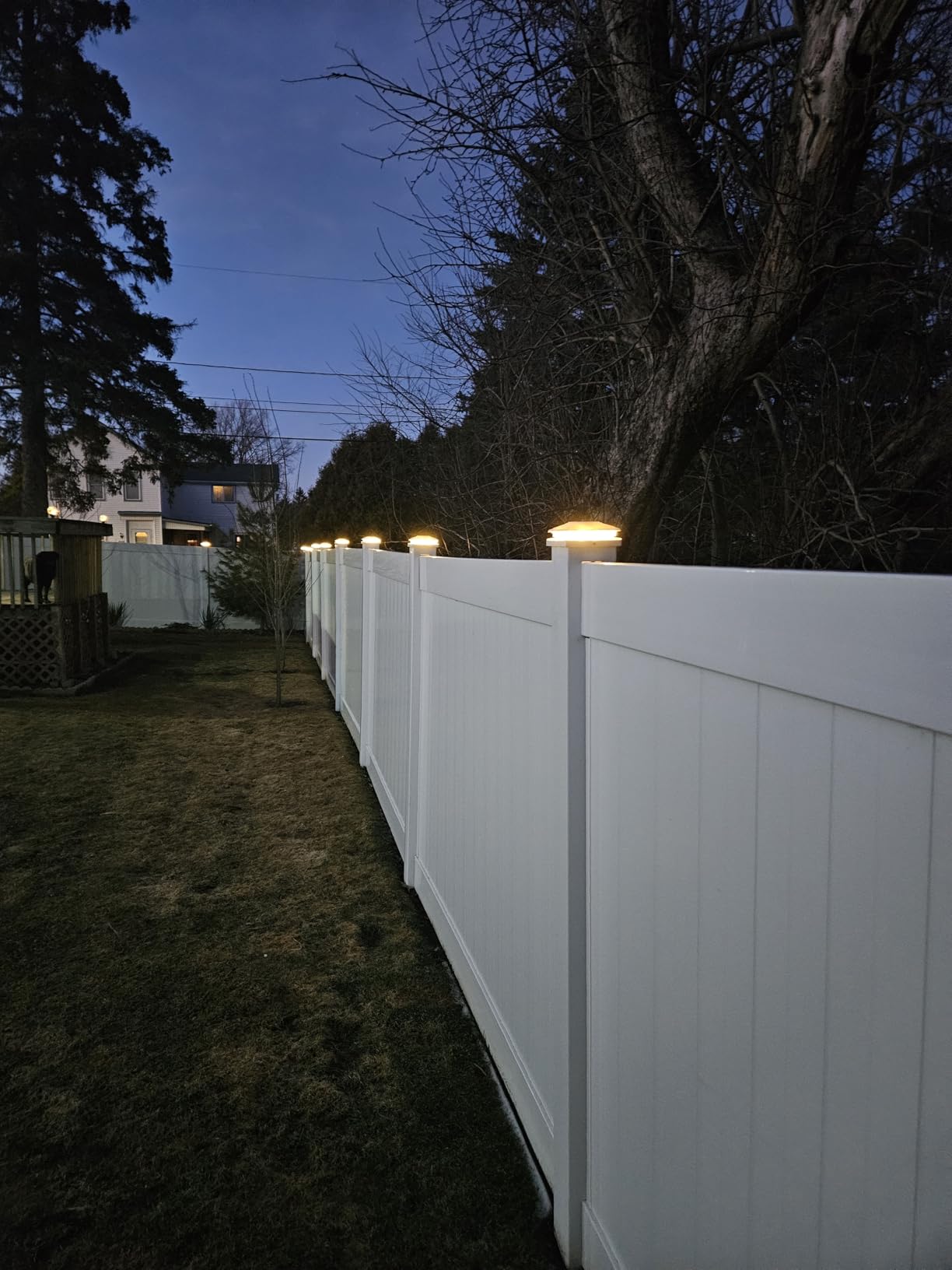 Solar Post Cap Lights 12pack,Warm & Cool Light,for 4x4 5x5 6x6 Posts White customer photo 2