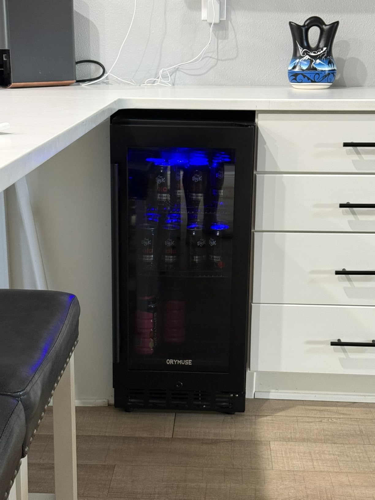 ORYMUSE 12 Bottle Compressor Wine Cooler, 10.7 Inch Wine Fridge with Lock customer photo 2