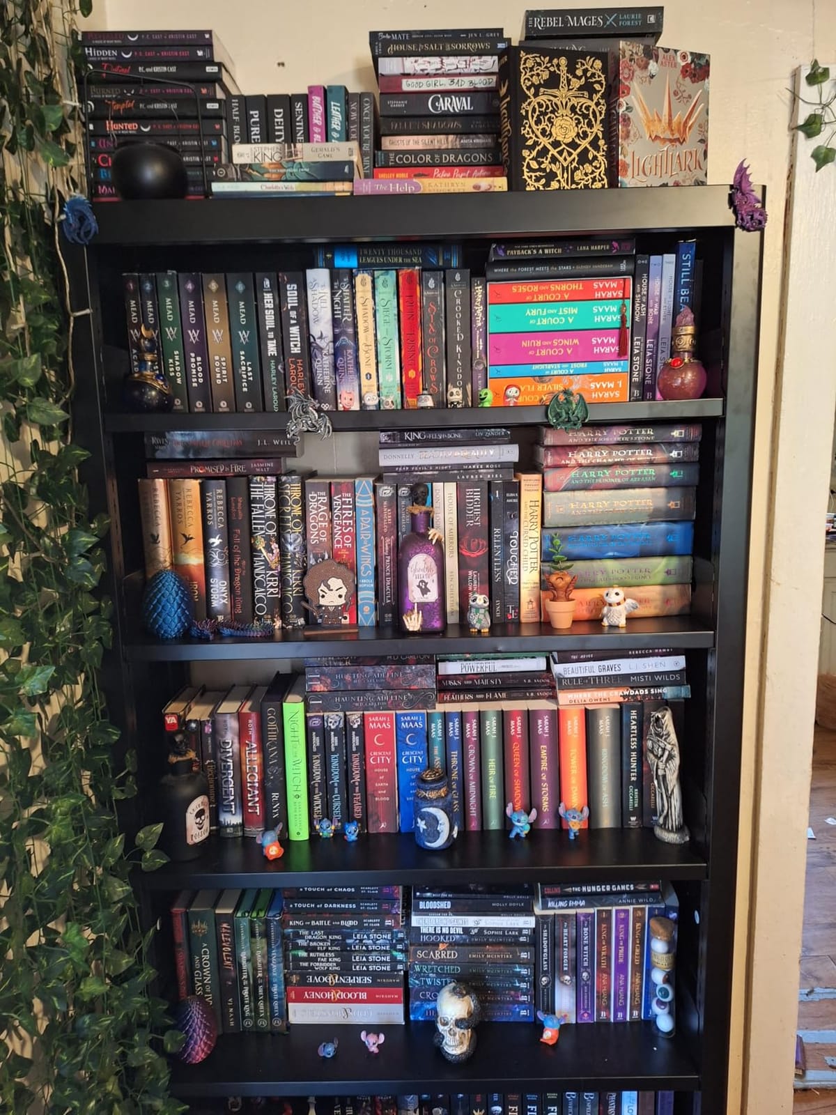 5-Tier Bookcase with Adjustable Storage Shelves, Heavy Duty Bookcase, Metal Bookshelf with Book Stopper, Black Bookcase Shelf for Library, Office, Living Room customer photo 2