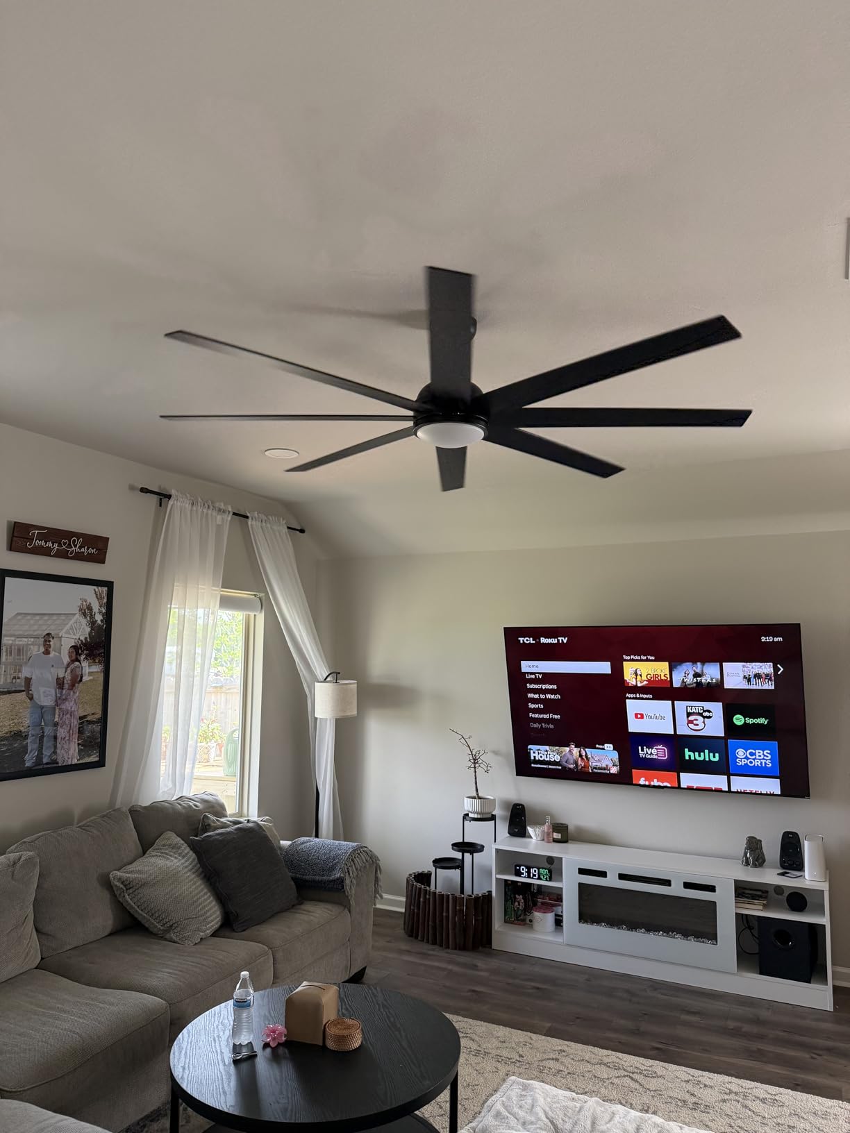 Fanbulous 60 Inch Ceiling Fans with Light and Remote, Black customer photo 2