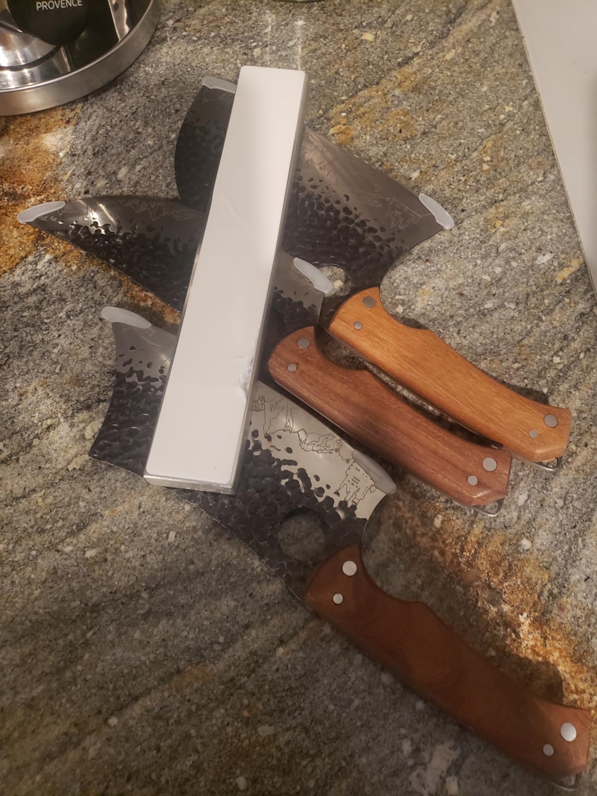 Magnetic Knife Holder for Wall, No Drilling Magnetic Knife Strip Adhesive Knife Holder Magnet Knife Bar, Wall Mount Knife Rack Block Metal Tool Holder for Utensils RV Kitchen Organization, 10 Inch customer photo 1