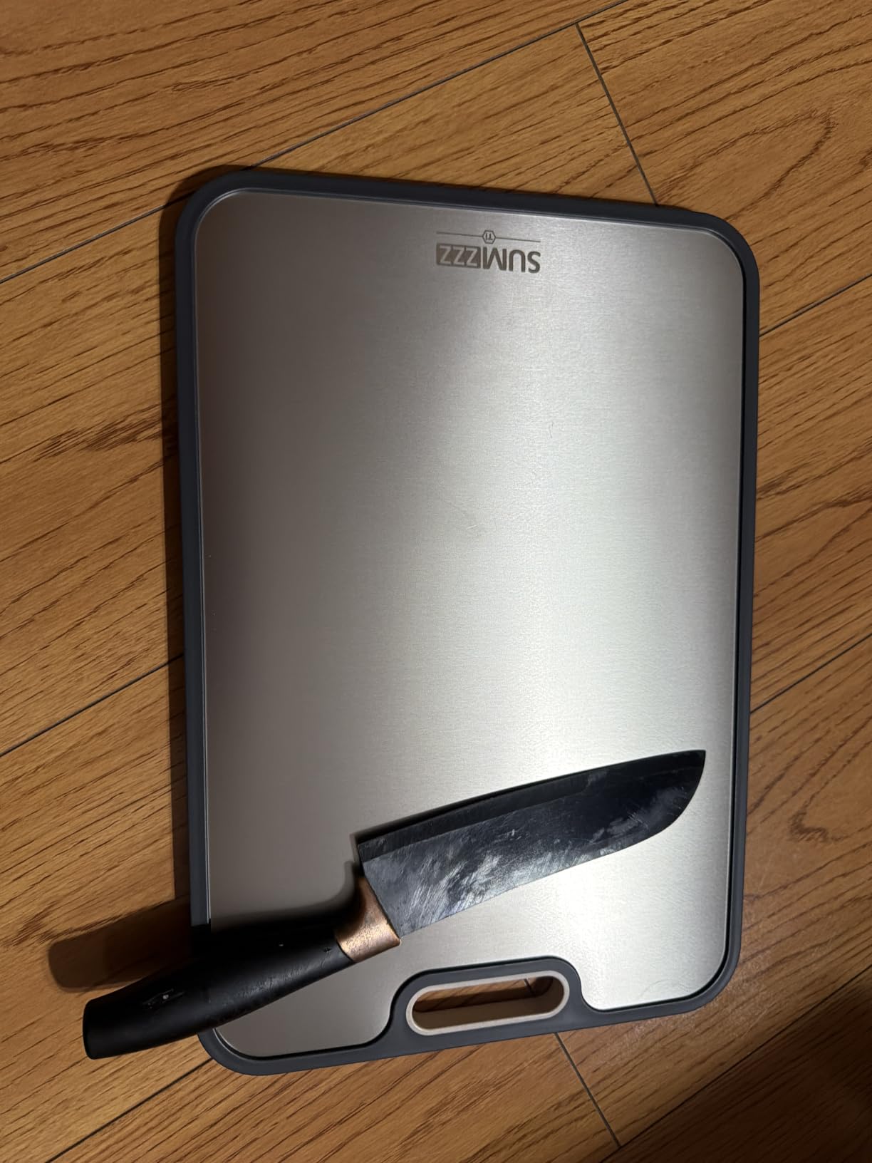 Titanium Cutting Board for Kitchen, Pure Titanium/PP, Size 16”×11” customer photo 2