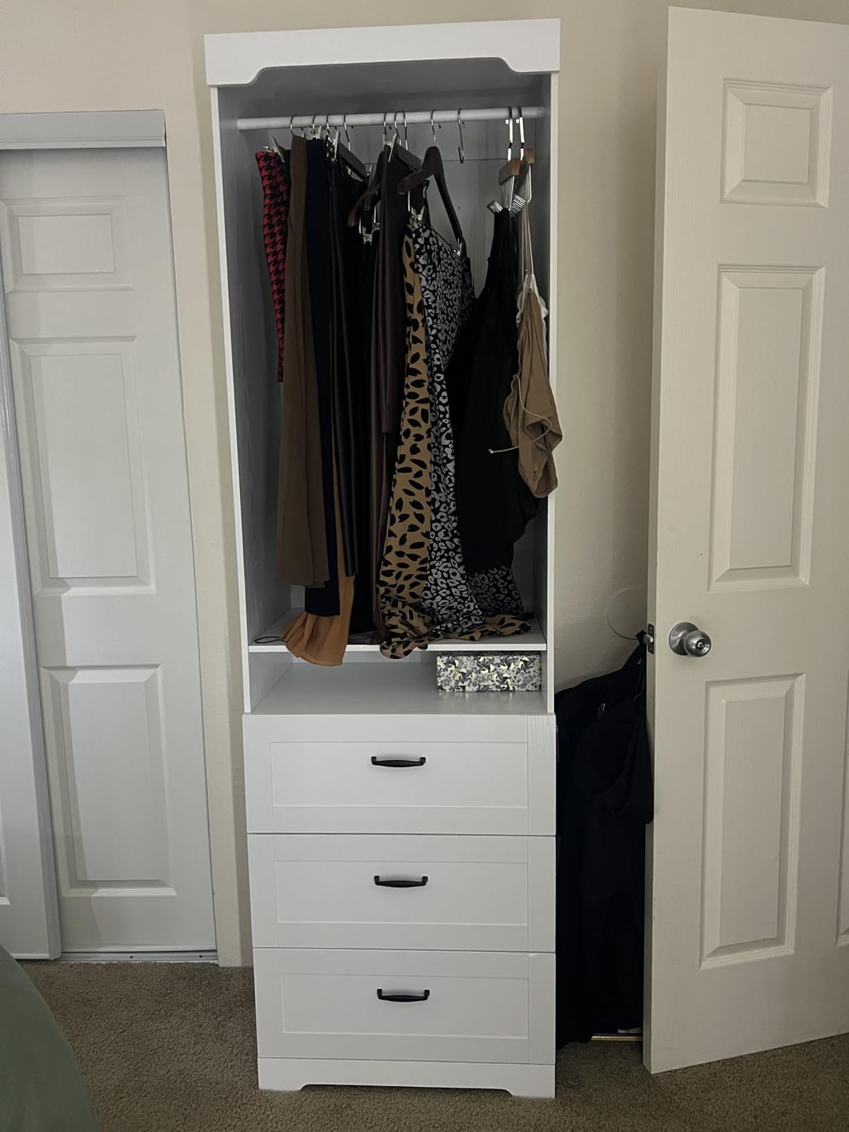 IRONCK Freestanding Closet System with Adjustable Shelves & 3 Drawers customer photo 1