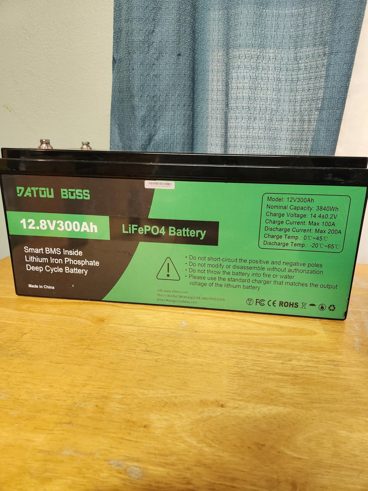 12V 200Ah LiFePO4 Lithium Battery, Max. 2560Wh, 15000 Deep Cycle Battery customer photo 1