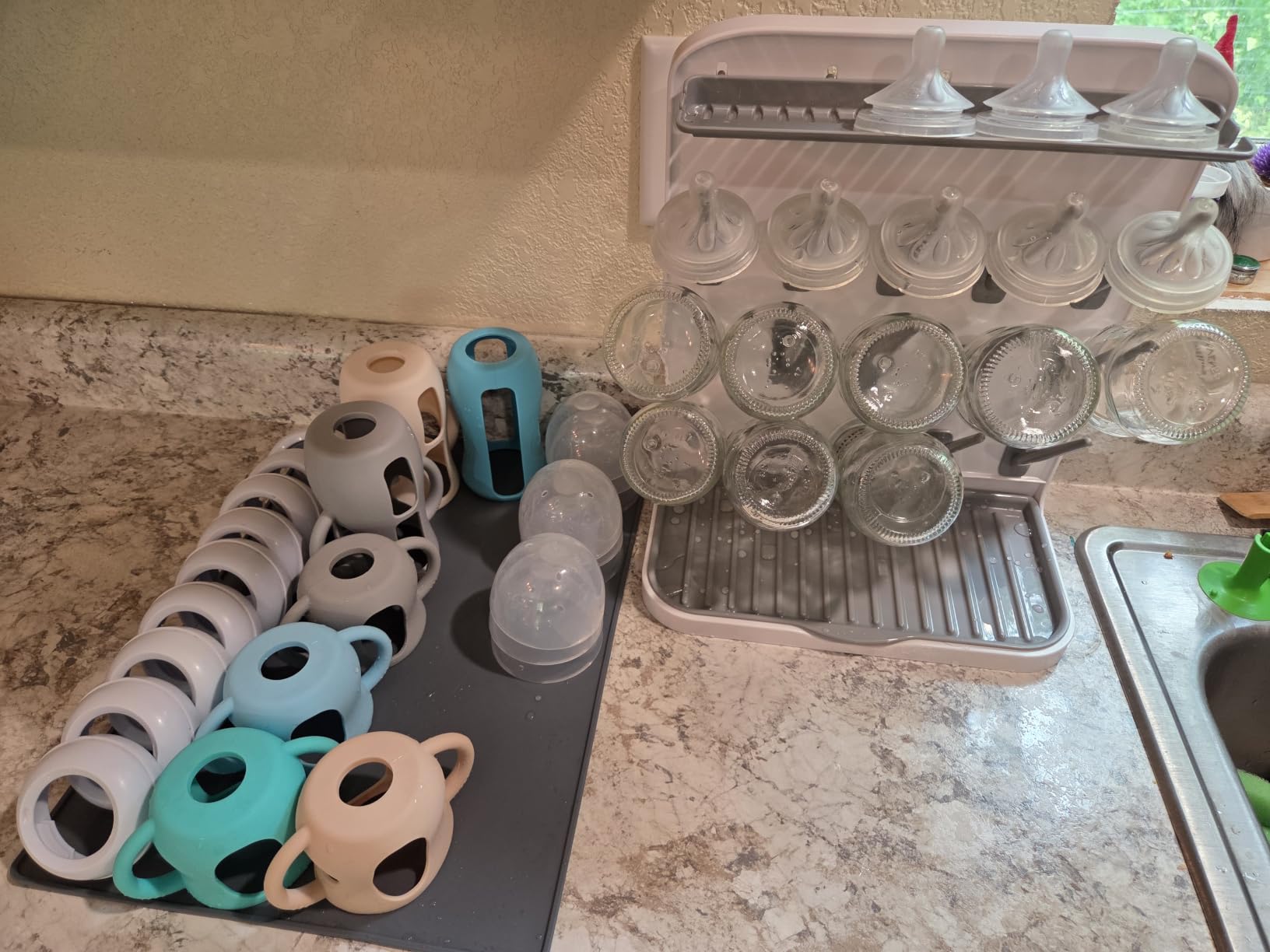 Lifewit 15-Hooks Baby Bottle Drying Rack with Drain Mat for Countertop customer photo 1