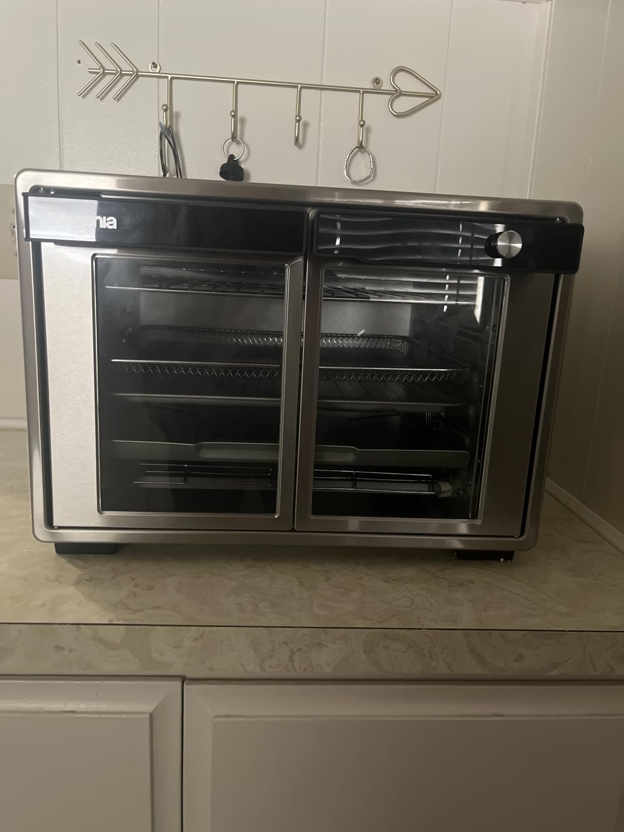 Gourmia French Door Digital Air Fryer Oven - XL 25QT Capacity, 12 Presets, FryForce 360° Tech, Dehydrate, Proof, Slow Cook, Fits 13” Pizza, 1700W, Stainless Steel customer photo 2