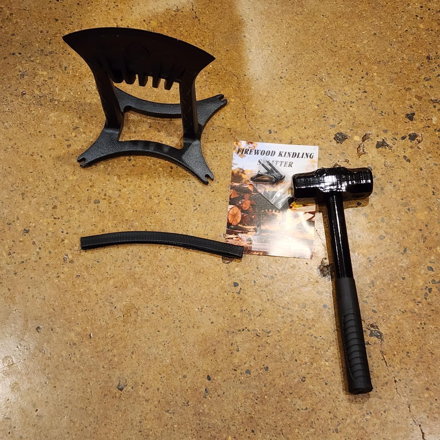 Cast Iron Kindling Splitter with 3Lbs Sledge Hammer,Medium-Sized customer photo 2