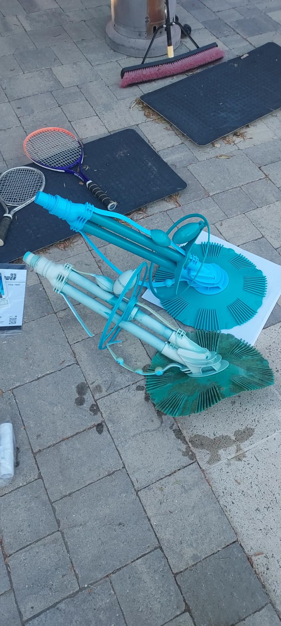 XtremepowerUS Automatic Pool Cleaner Sweeper Vacuum Pool Cleaner Sweep High Flow Side Suction Wall Climb for In-Ground Swimming Pool with Hose Suction Set (Blue) customer photo 2