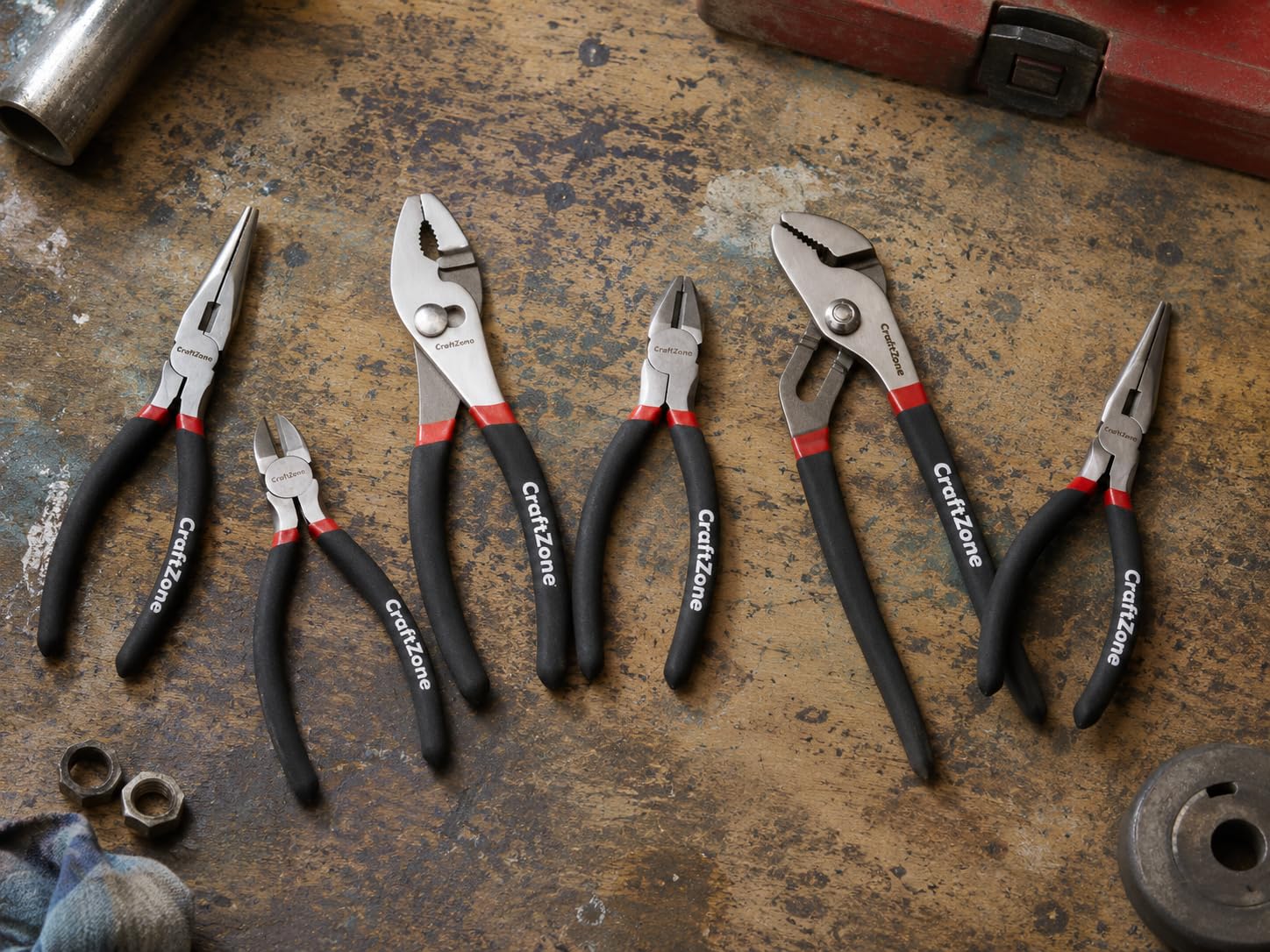 7 Piece Professional Pliers Set With Long Nose, Linesman, Water Pump, Slip Joint And Diagonal Cutting Pliers, Heavy Duty Hand Tool Set For Electrical Work, Home DIY And Automotive Repair customer photo 1