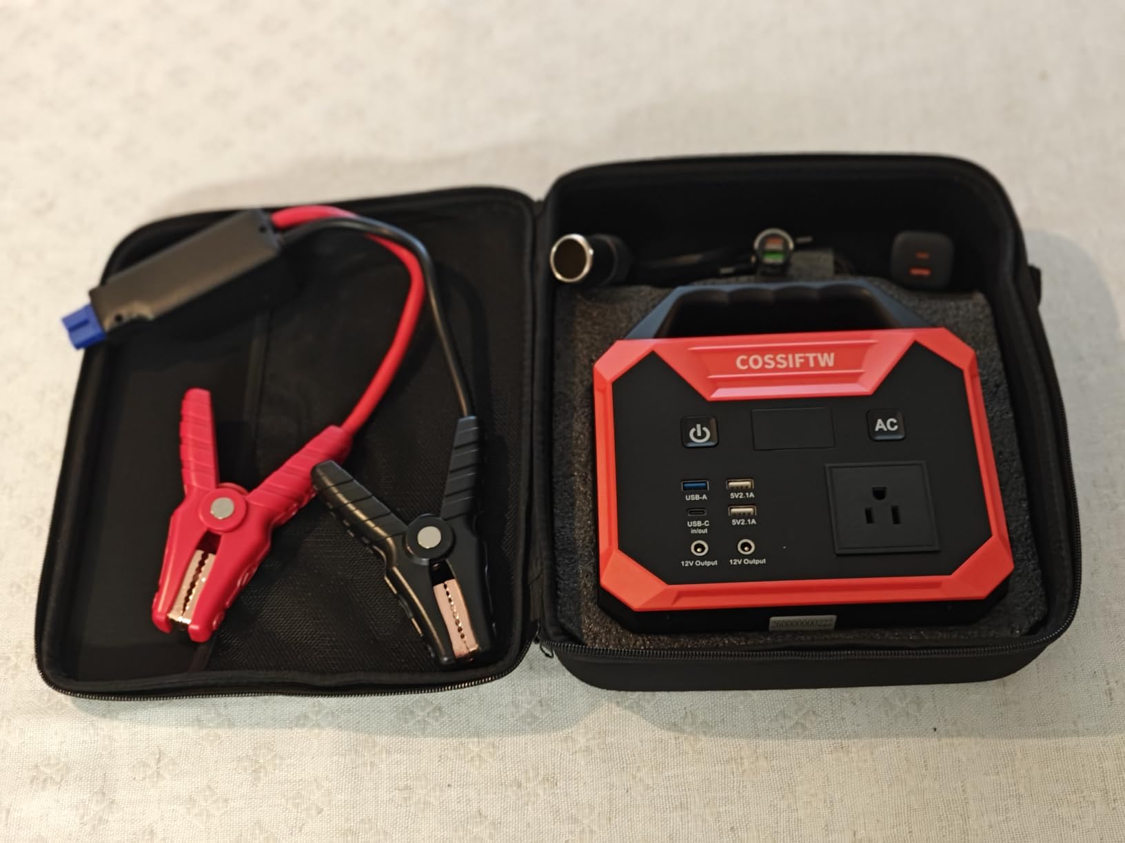 Heavy Duty 12000A Jump Starter for Trucks, Motorhomes All Gasoline and up to 15L Diesel Engines;200W Power Station Built-in AC Inverter for Fan, Laptop, Mobile Phone, Led Lighting for Party,Camping customer photo 1