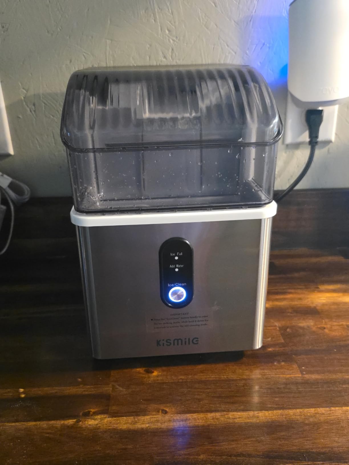 Kismile Nugget Ice Maker Countertop, 35 lbs/Day, Stainless Steel customer photo 2