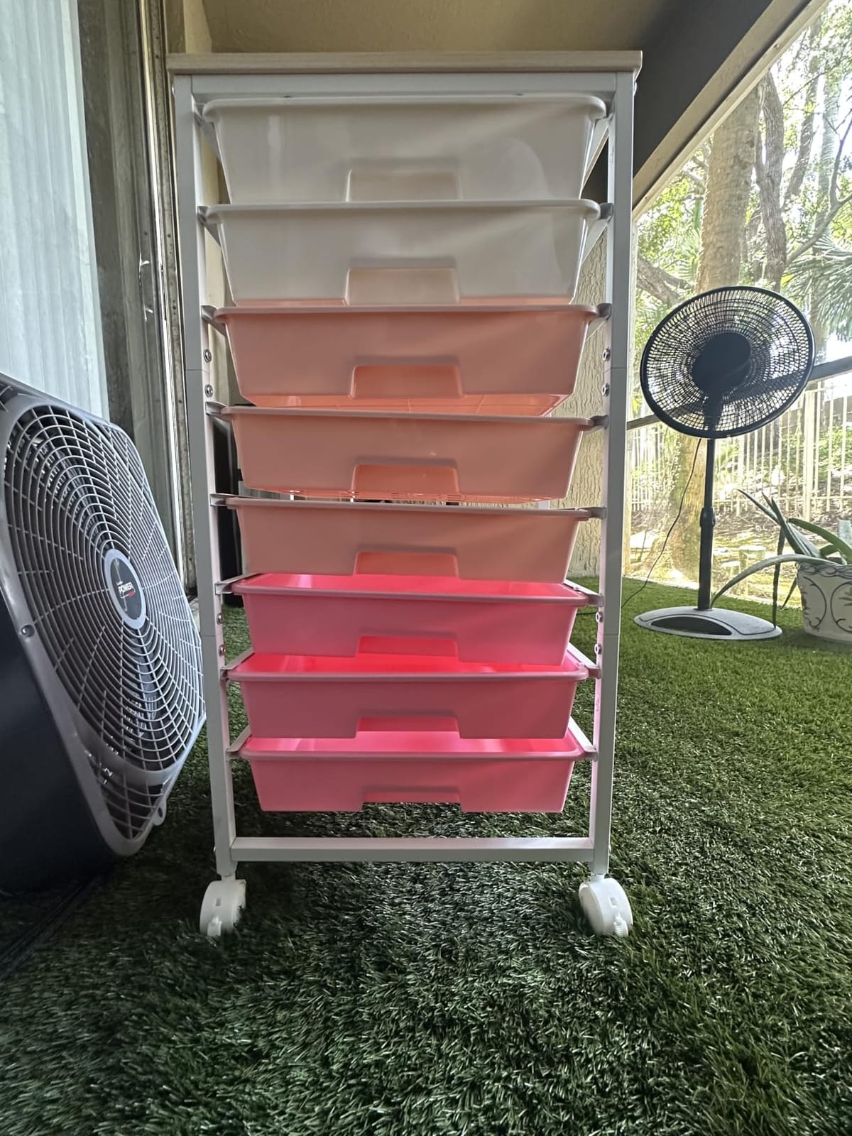 VASAGLE Rolling Cart with Drawers, Craft Organizers and Storage customer photo 2