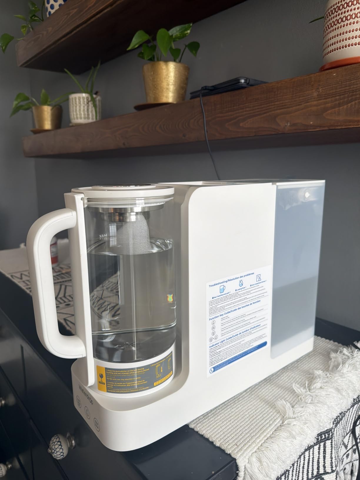 Waterdrop C2S Countertop RO Filtration System, 40oz Autofill Glass Pitcher customer photo 1