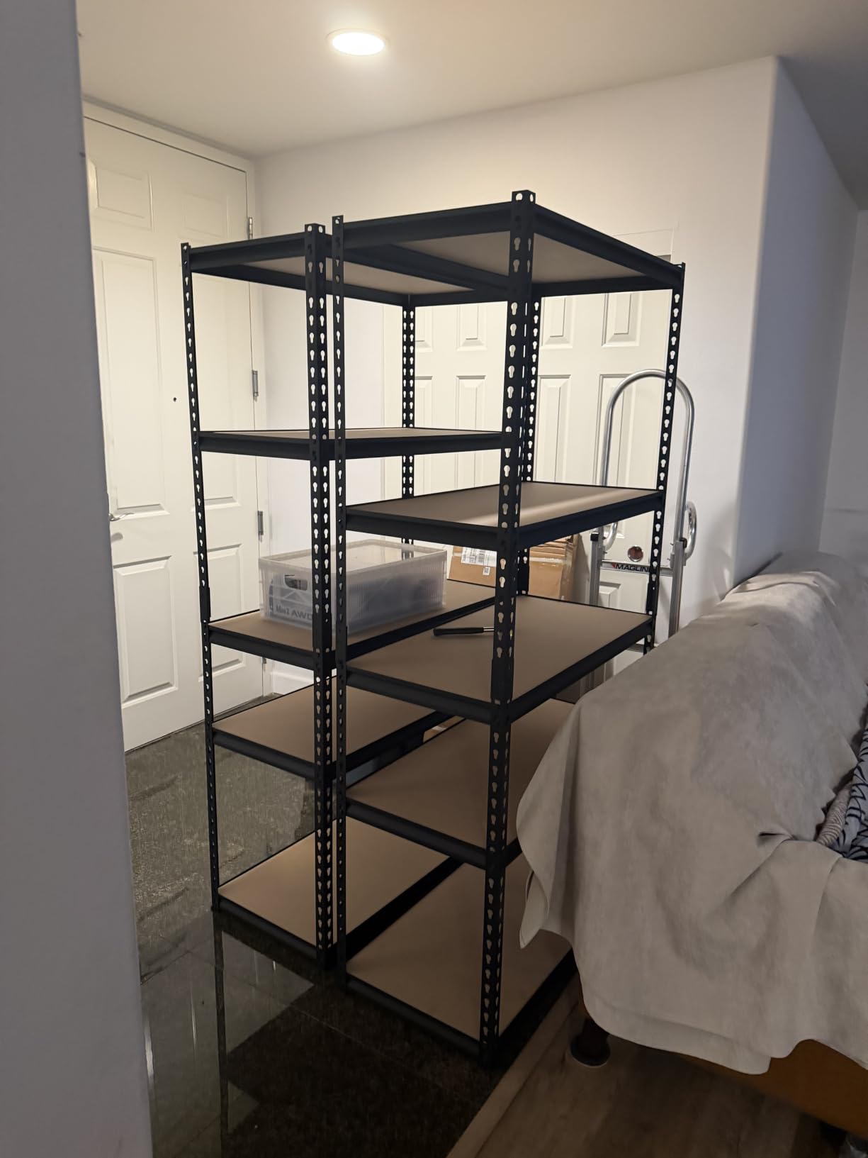 VEVOR Garage Shelving, 5-Tier Adjustable Storage Shelves, 3000 lbs Heavy Duty Garage Shelves, Metal Utility Rack Shelf for Garage Workshop Warehouse Basement, 48.43