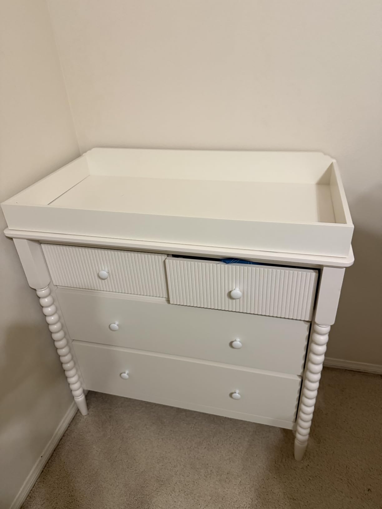 JOINICE White Nursery Dresser with Changing Table, 4 Drawers for Storage customer photo 1
