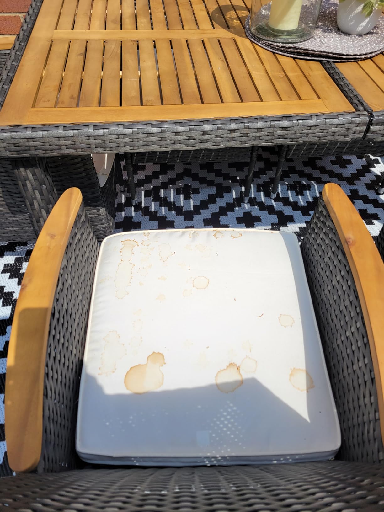Shintenchi 7 PCS Wicker Patio Dining Set, Brown Rattan customer photo 1