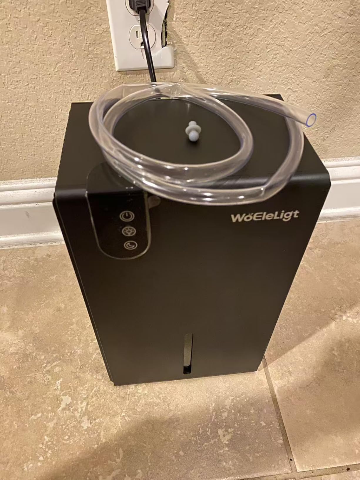 98 OZ Small Dehumidifier for Home 1000 Sq Ft, Quiet Dehumidifier with Drain Hose, Auto Shut-Off, Sleep Mode, 7-Color Light for Basement, Bedroom, Bathroom, Closet, RV (White Grey) customer photo 1