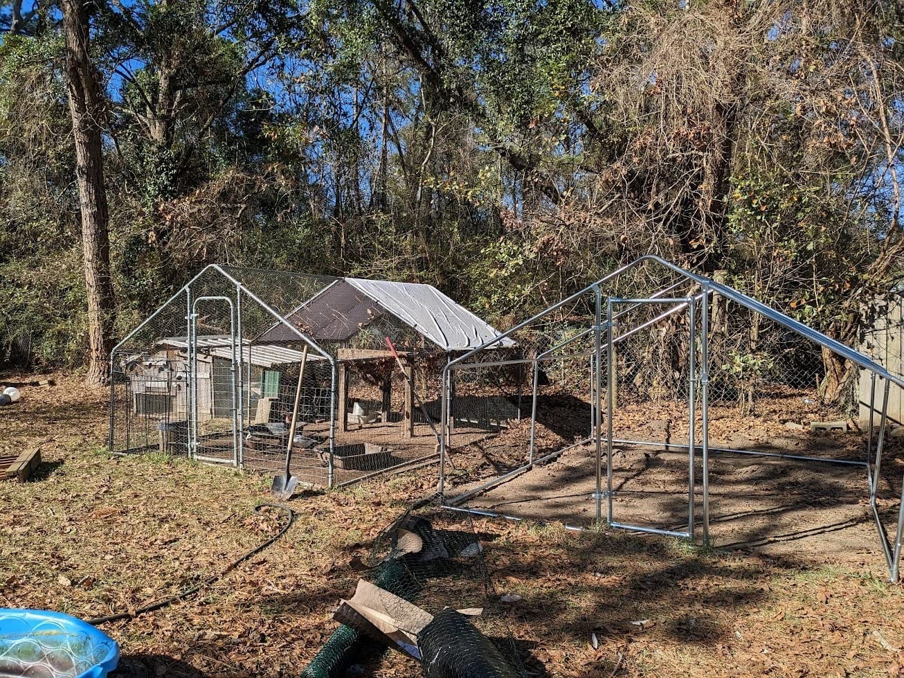 9.9x13.2 FT Metal Chicken Coop, Walk-in Poultry Run Enclosure customer photo 2