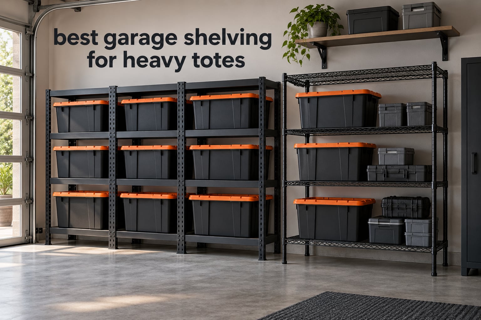 best garage shelving for heavy totes
