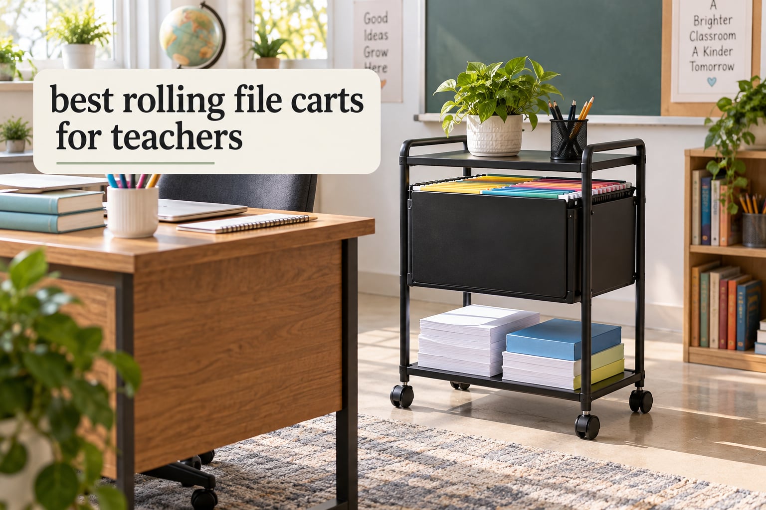 best rolling file carts for teachers
