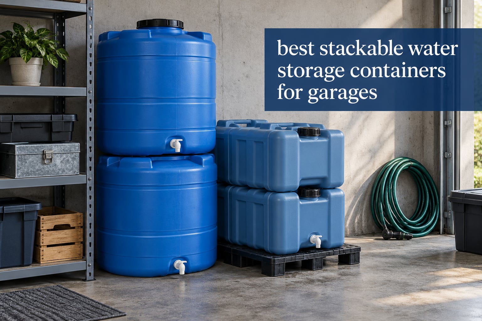 best stackable water storage containers for garages