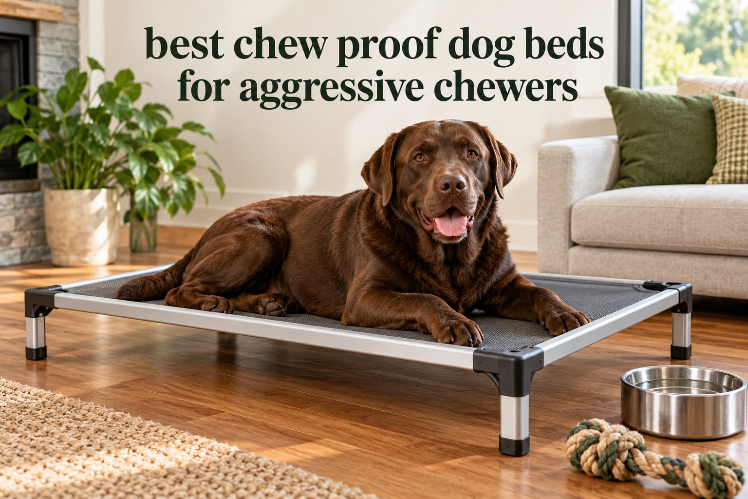 best chew proof dog beds for aggressive chewers