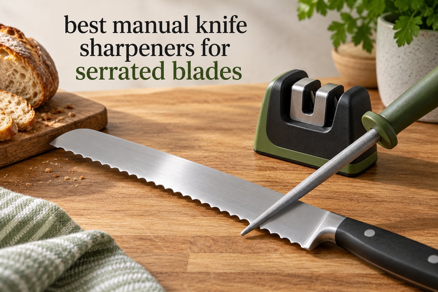 best manual knife sharpeners for serrated blades