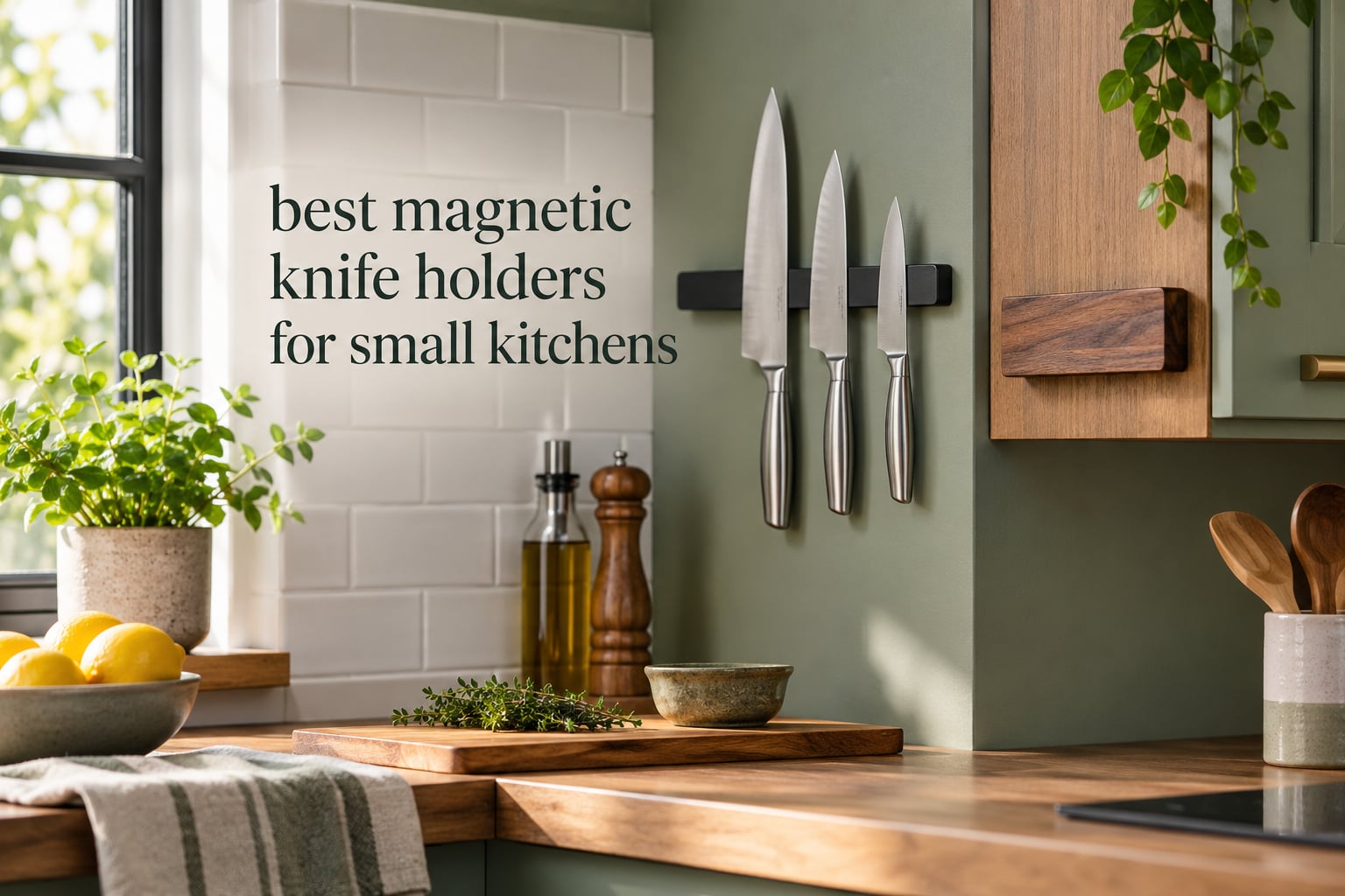 best magnetic knife holders for small kitchens